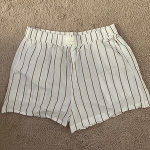 White Striped J. Crew Shorts